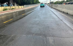 TP.HCM: Cầu Tăng Long thảm bê tông nhựa phẳng phiu sau khi bị sụt lún và rạn nứt mố cầu