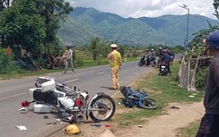 Xe máy lấn làn tông trúng mô tô CSGT khiến hai người bị thương trên quốc lộ 27