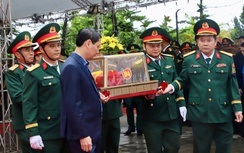 Hà Tĩnh tổ chức lễ truy điệu, an táng 4 hài cốt liệt sĩ hy sinh ở Lào