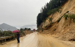 Lai Châu: Thông đường tạm thời quốc lộ 4D sau sạt lở do mưa lớn