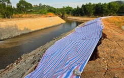 Thái Nguyên: Mưa lớn làm hỏng bờ kè chân cầu mới thi công tại đường tỉnh 269B