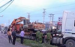 Long An: Tự té trên QL1, hai người đi xe máy bị xe container cán tử vong