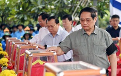 Thủ tướng Phạm Minh Chính dự lễ truy điệu, an táng hài cốt liệt sĩ tại An Giang