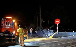 Hai cha con tử vong sau va chạm giữa xe con và xe tải trên quốc lộ 1 qua Hà Tĩnh