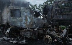 Xe đầu kéo tông xe tải, cả 2 xe bốc cháy, một tài xế tử vong