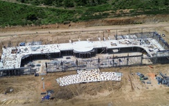 Tất bật thi công trạm dừng nghỉ cao tốc Vĩnh Hảo - Phan Thiết