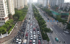 Ngày đầu tách làn phương tiện trên đường Võ Chí Công, người dân Thủ đô lưu thông thuận lợi