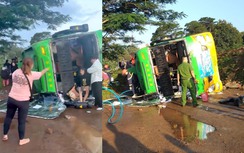 Đắk Lắk: Xe giường nằm chở 40 hành khách lật trên đường Hồ Chí Minh