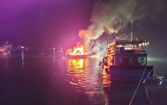 Cháy tàu cá trong đêm ở Quảng Ngãi, thiệt hại hơn 1 tỷ đồng