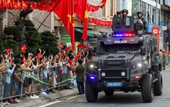 Ngắm dàn xe đặc chủng của lực lượng công an tham dự sơ duyệt diễu binh, diễu hành