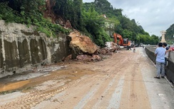 Quảng Ninh: Sạt lở trên quốc lộ 18, giao thông qua dốc Đèo Bụt bị gián đoạn