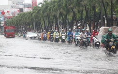 Cà Mau: Mưa lớn kéo dài, nhiều tuyến đường nội ô Bạc Liêu ngập sâu