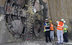 Robot đào hầm metro Nhổn - ga Hà Nội đã đến ga Cát Linh