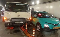 Tai nạn liên hoàn giữa hầm Thủ Thiêm, giao thông ùn ứ nghiêm trọng