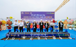 Công trường Sun Group Nam Hà Nội tăng tốc, tòa P4 Park Residence chính thức cất nóc