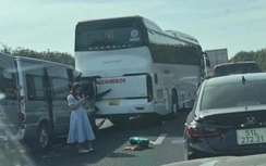 Cao tốc Phan Thiết - Dầu Giây: 7 ô tô va chạm liên hoàn, giao thông ùn tắc kéo dài