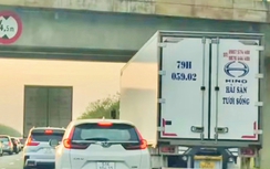 CSGT xử phạt tài xế đi xe tải vào làn dừng khẩn cấp trên cao tốc Phan Thiết - Dầu Giây