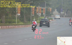 Chạy xe máy quá tốc độ 42km/h, nam học sinh ở Lào Cai bỏ chạy khi gặp CSGT