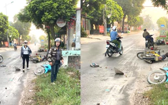 Tai nạn giao thông 23/10: Ô tô tông liên hoàn 3 xe máy, 3 người bị thương