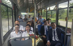 Xe buýt điện mở hướng giao thông xanh ở Thái Nguyên
