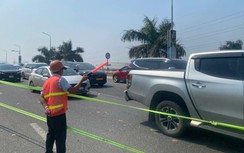 Hà Nội: Ngày đầu phân luồng cầu Thăng Long, xe đông giờ cao điểm, không ùn tắc kéo dài