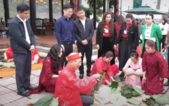 Đặc sắc hội thi gói bánh chưng và bày mâm cỗ Tết ở xã miền núi Hà Tĩnh