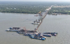 Dự án cầu Đại Ngãi đạt tiến độ hơn 65%, giải ngân vượt kế hoạch