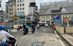 Từ hôm nay (11/3), phân luồng giao thông phục vụ thi công ga ngầm metro Nhổn - ga Hà Nội