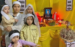 Sớm mồ côi cha, bốn con thơ bấu víu mẹ nghèo