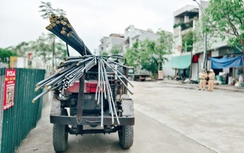 Hà Nội: CSGT tuần tra, xử lý xe tự chế "cõng" sắt thép tung hoành đường làng