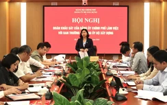 Đoàn khảo sát của Đảng ủy Chính phủ làm việc với Ban Thường vụ Đảng ủy Bộ Xây dựng