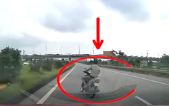Tạm giữ đối tượng đi xe máy "diễn xiếc" trên cao tốc Hà Nội - Lạng Sơn