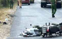 Xe đầu kéo va chạm xe máy trên QL19C qua Đắk Lắk, hai người tử vong thương tâm