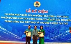Hai Chủ tịch Công đoàn trong hệ thống ngành Xây dựng được vinh danh vì người lao động