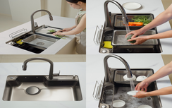 Chậu rửa bát chống xước, phủ nano "lên ngôi" trong gian bếp hiện đại