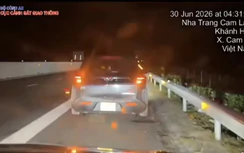 Xử phạt tài xế dừng xe trái quy định trên cao tốc Nha Trang - Cam Lâm