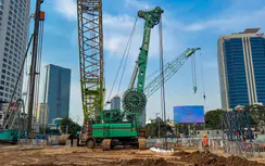 Hà Nội: Đặt "xương sống" cho ga ngầm đầu tiên tuyến Metro Văn Cao - Hòa Lạc