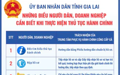 Gia Lai yêu cầu 135 xã, phường công khai poster để người dân giám sát thủ tục hành chính