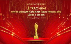 Đảng uỷ Chính phủ trao giải Cuộc thi chính luận bảo vệ nền tảng tư tưởng của Đảng tối 20/8