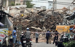 Phá dỡ phần giữa trung tâm thương mại Biên Hòa sau vụ cháy