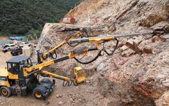 Những mũi khoan đầu tiên xuyên núi Hoàng Liên kết nối Lai Châu - Lào Cai