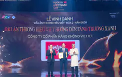 Vietjet được vinh danh "Dấu ấn Thương hiệu Việt hướng tới tăng trưởng xanh"
