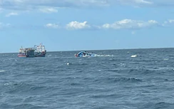Cứu sống 5 thuyền viên tàu cá chìm trên biển Gia Lai