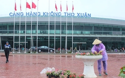 Đội mưa rét hoàn thiện nhà ga CHK Thọ Xuân