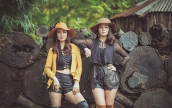 Mai Thu Huyền và chị gái quyến rũ, hoang dã