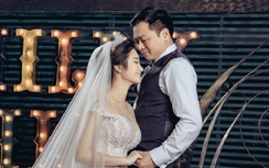 Ảnh cưới giản dị trong studio của Hoa hậu Thu Ngân