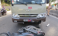 Container cán chết người, tài xế che biển số