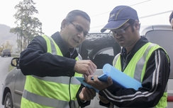 Thí điểm lắp đặt thiết bị ATGT trên đèo Khau Phạ