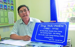 Cựu binh góp tiền làm biển thuyết minh tên đường