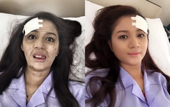 Ngạc nhiên bà lão "hóa phép" thành hot girl xinh đẹp